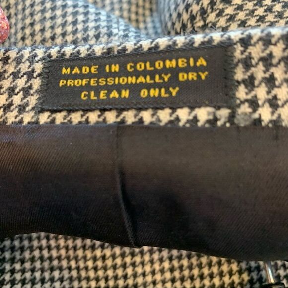 Oscar De La Renta Jacket Black & White Check Size 42R - Picture 11 of 13